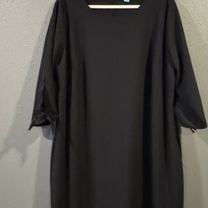 CeCe Tie Sleeve short dress -Classic Black Dress